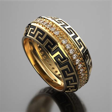 versace ring gold coloured|Versace wedding ring.